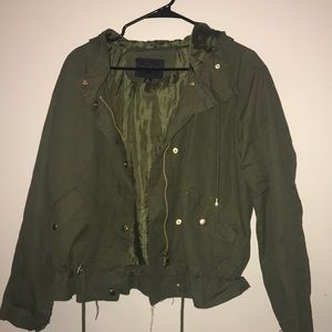 Olive Green Utility Jacket. Lightly Worn.